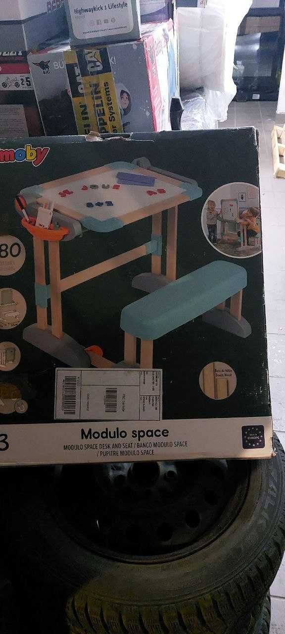 Smoby Toys Biurko Modulo Space - Smoby DREWNIANE z ławką