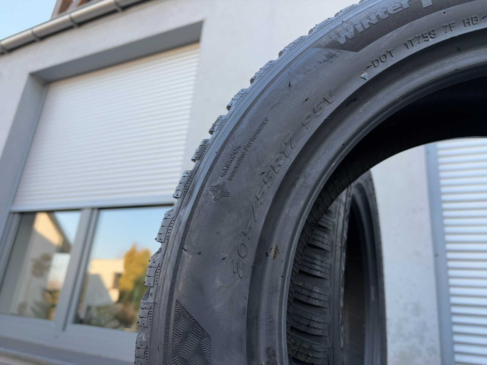 2szt zimowe 205/55R17 Hankook 8,3mm 100% bieżnika 2023r Z57 gwar