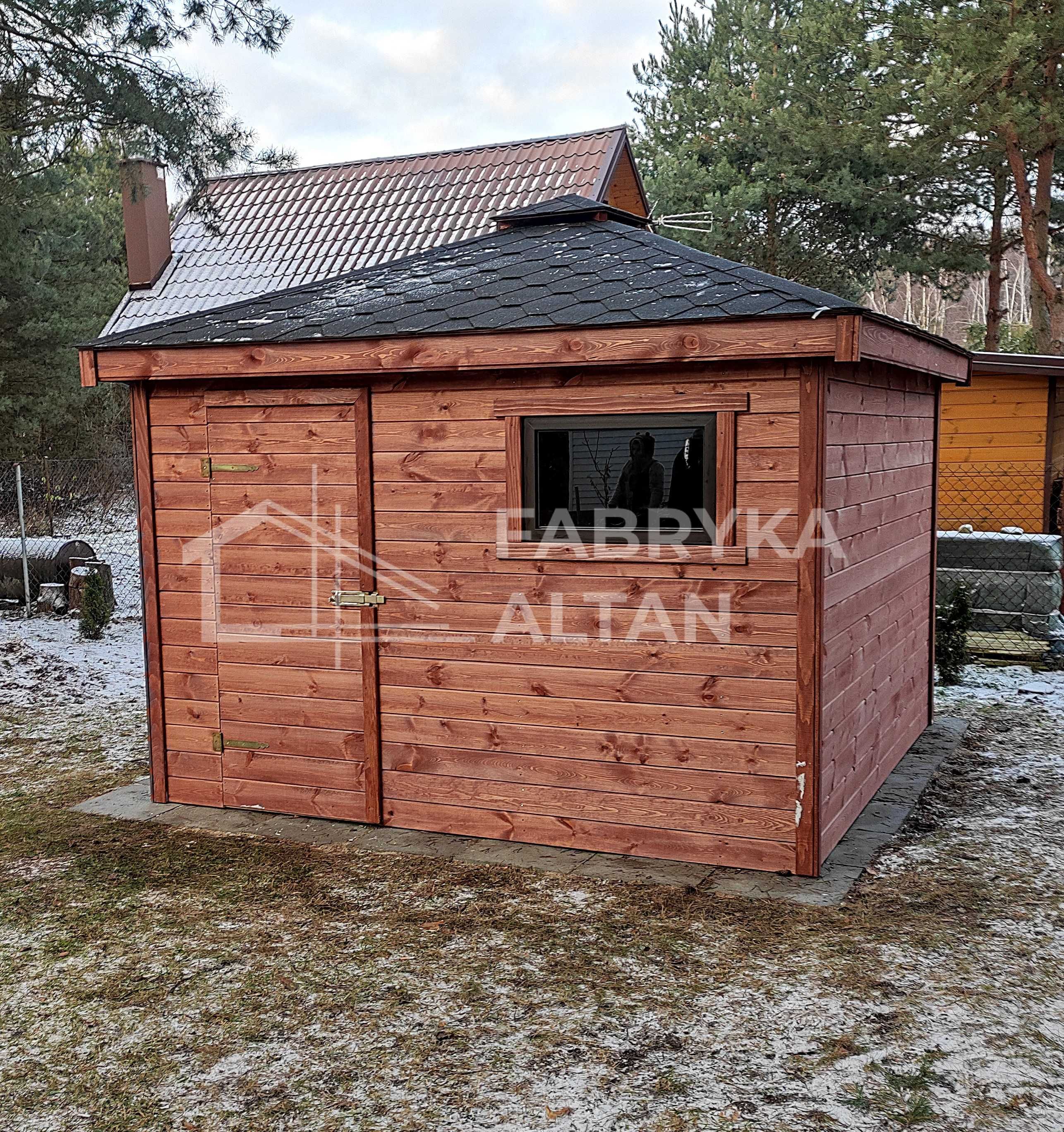 Domek narzędziowy, ogrodowy, drewniany 3x3