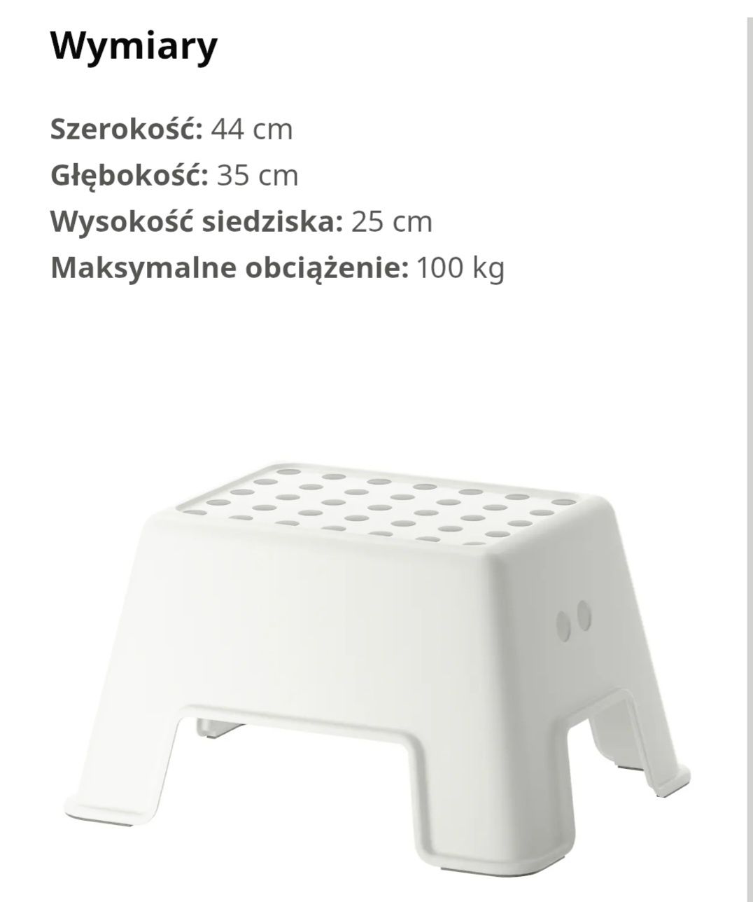 Zestaw dla dziecka nocnik + podest Bolmen Ikea stan bdb