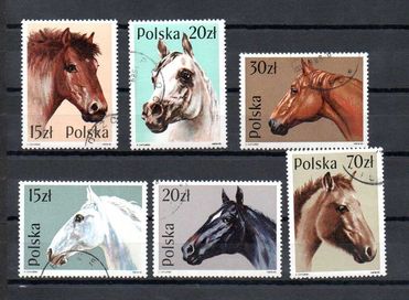 Znaczki Polska - Zwierzęta - Konie