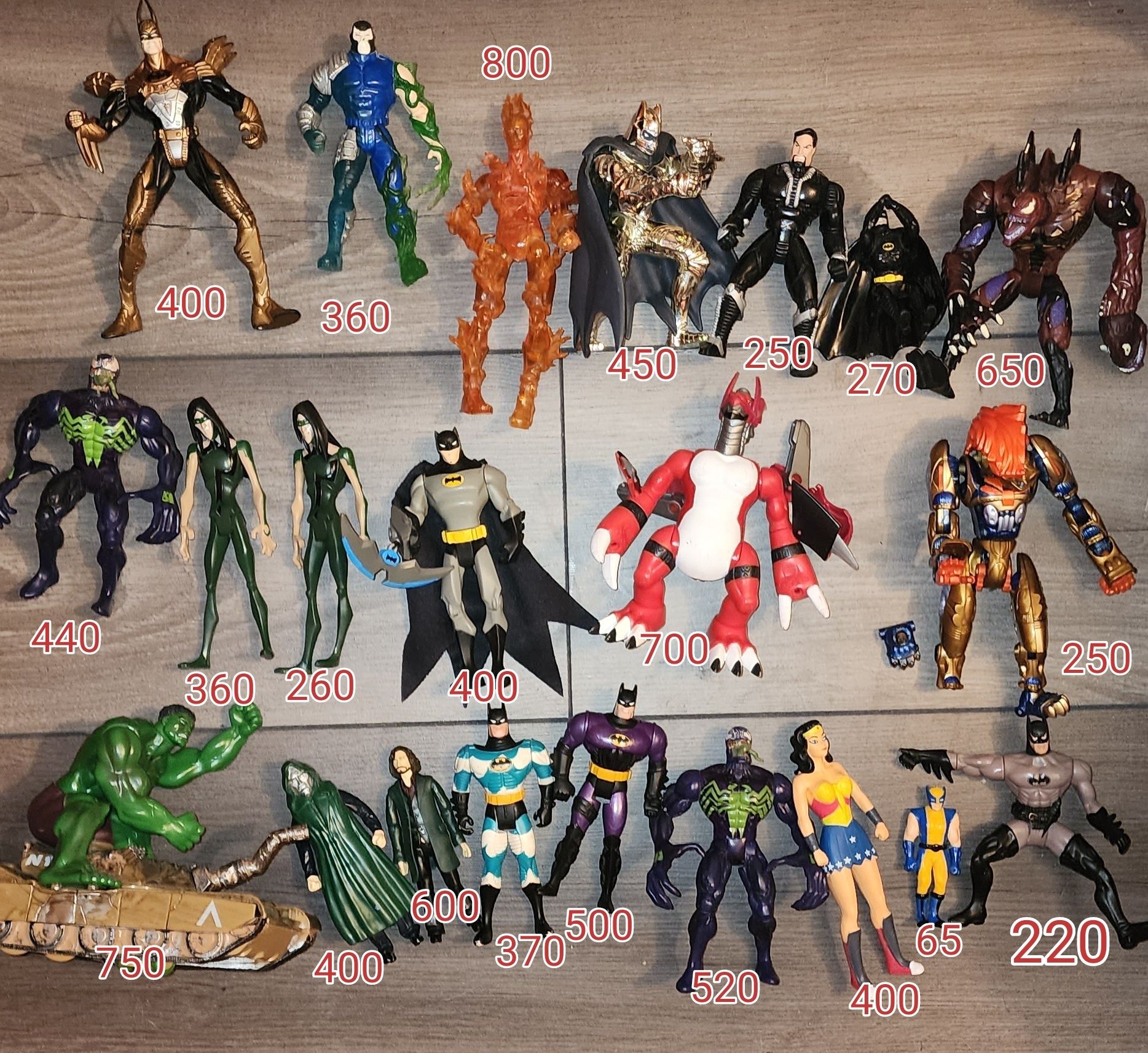 Hasbro Toy Biz Kenner Marvel DC шесть страниц фигурок, цены на фото