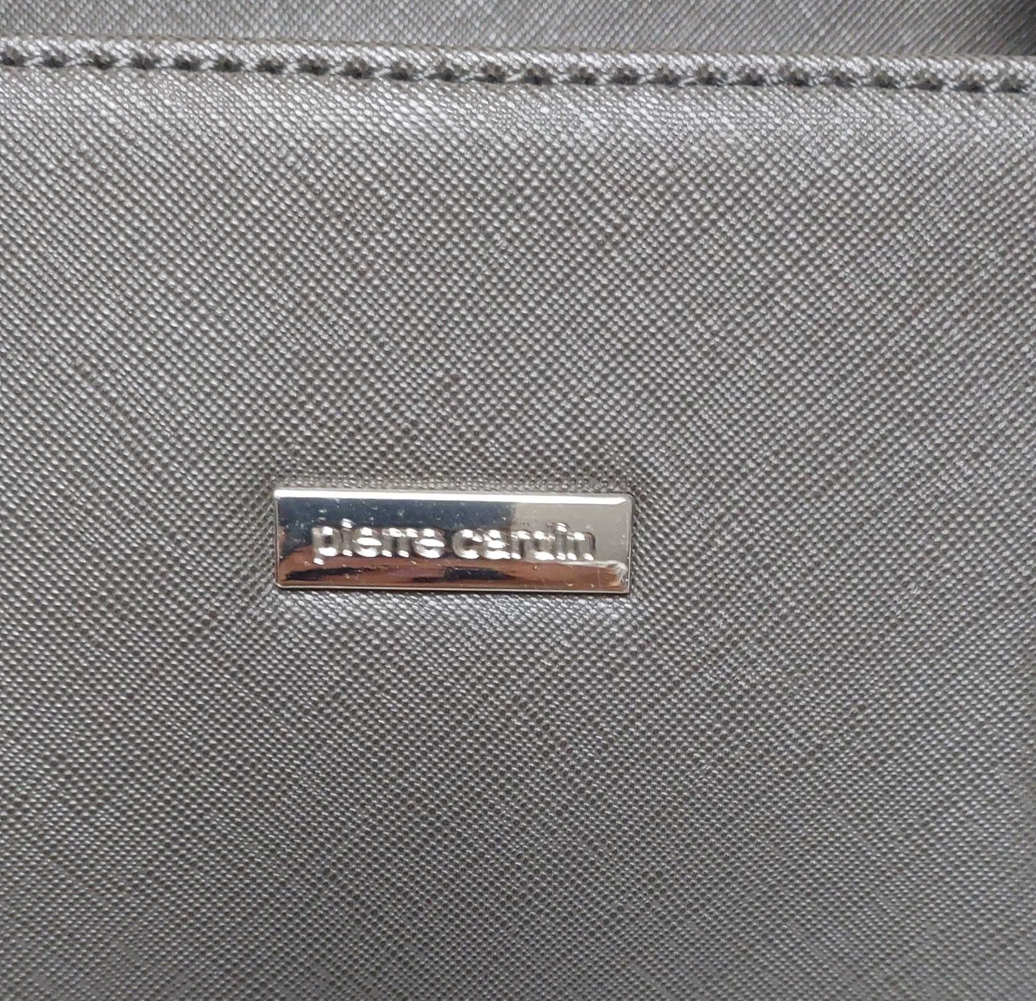 PIERRE CARDIN elegancka torebka duża szara