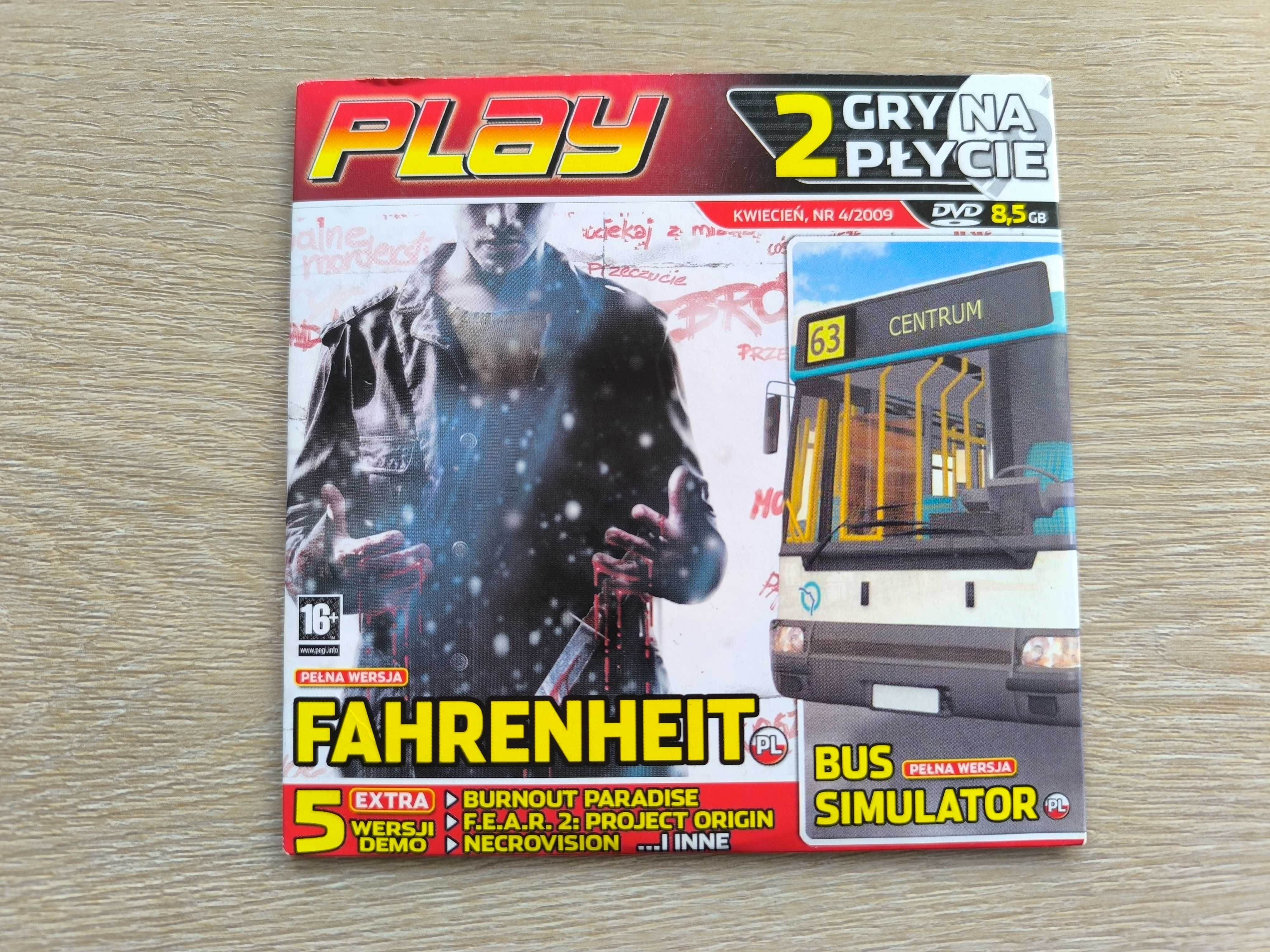 Bus Simulator + Fahrenheit [PC] (PL) PLAY 04/2009