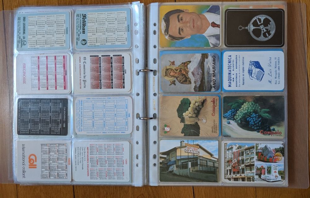 Colecção 300 calendários de bolso antigos