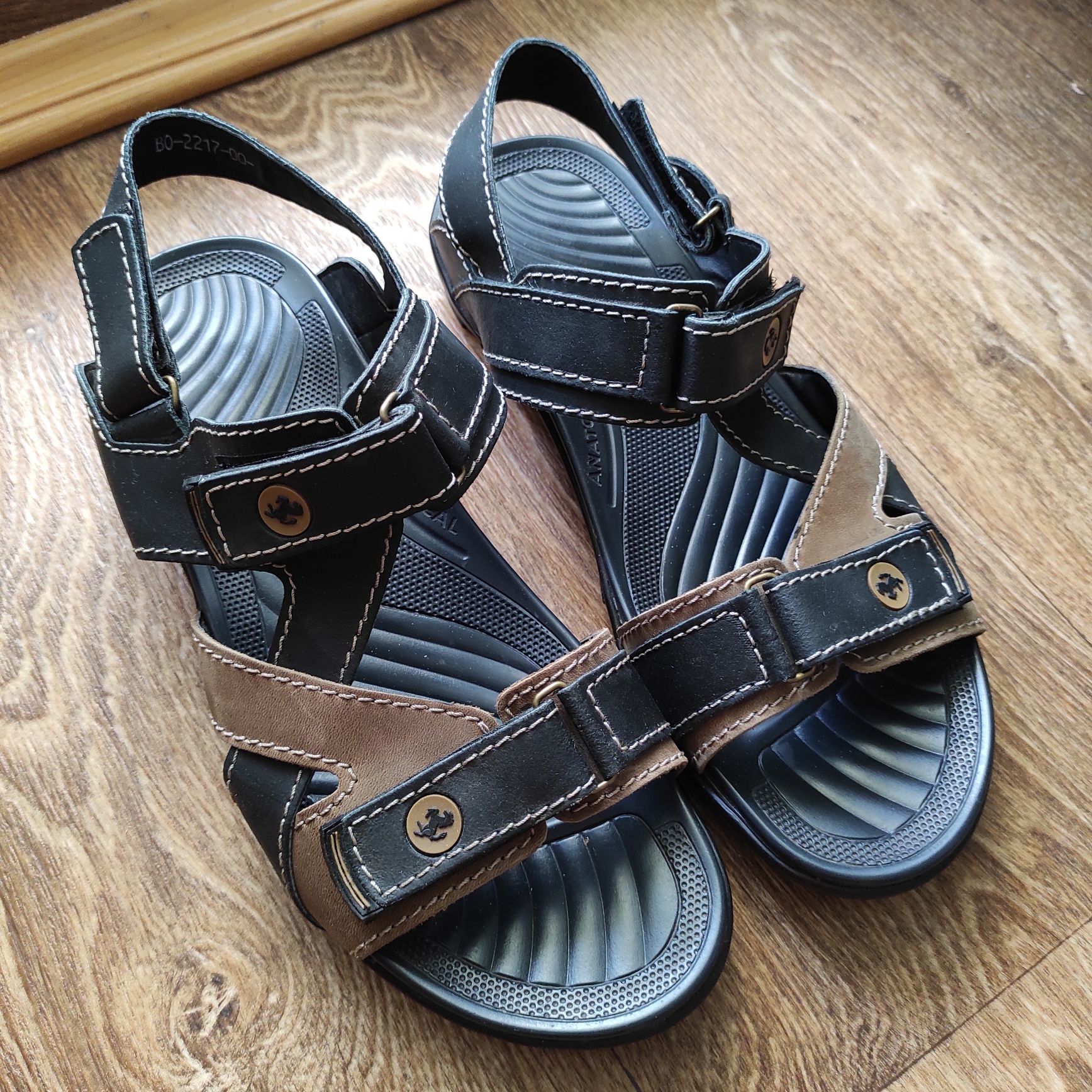 Кожаные мужские босоножки сандалии, 43 размер (28 см)