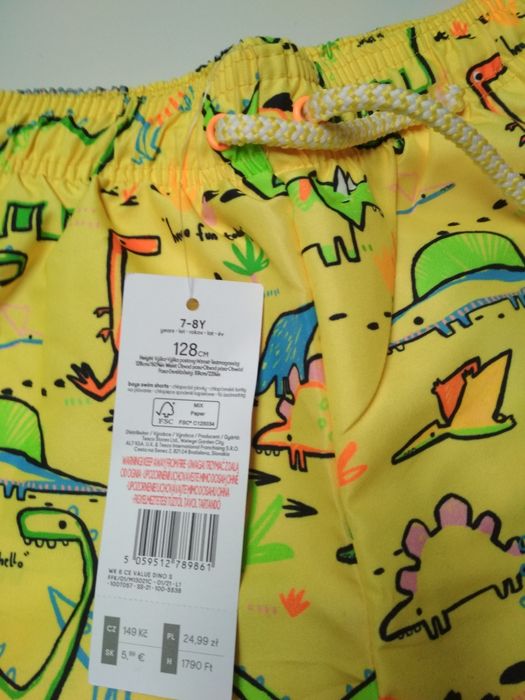 Spodenki dinozaury 128 nowe