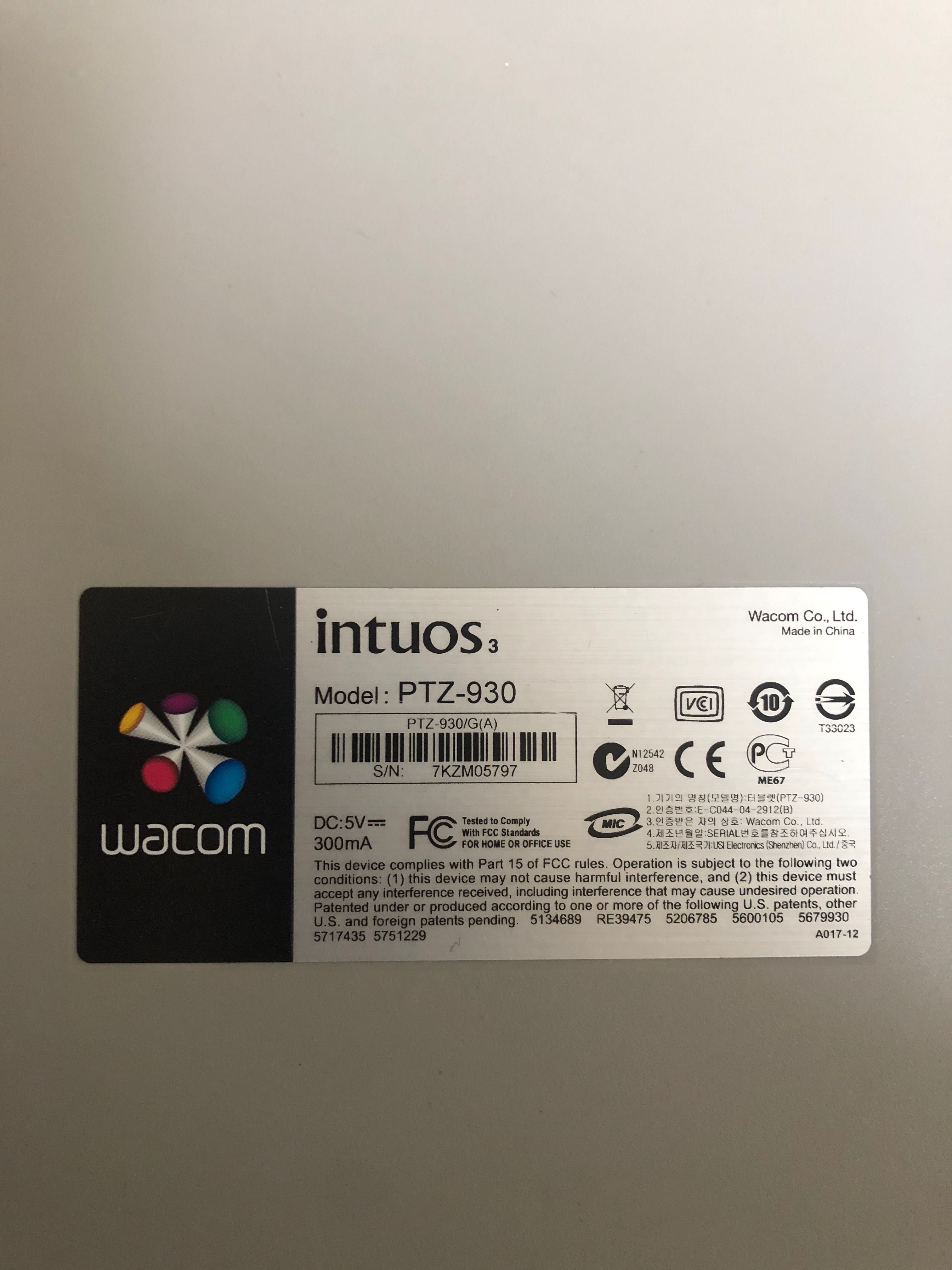 Mesa digitalizadora WACOM Intous3