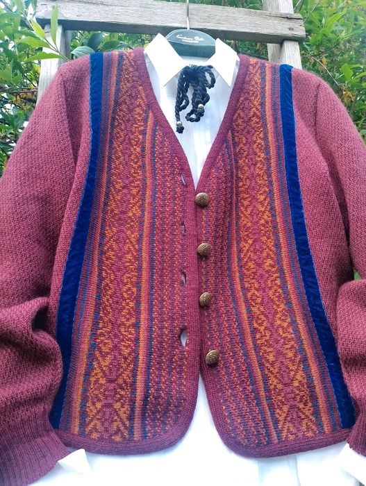 Sweter kardigan Vintage wełna 100%