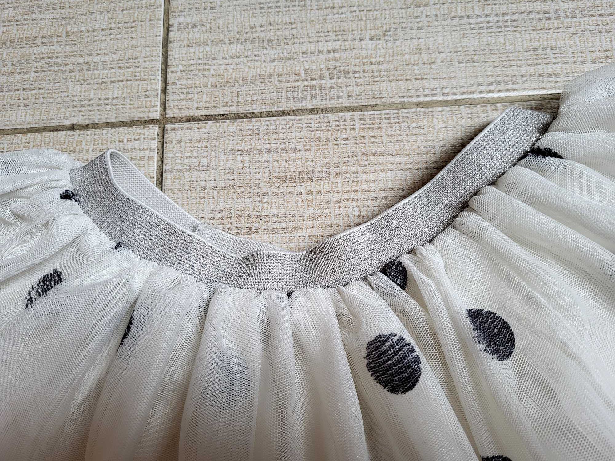 tiulowa spódnica w grochy H&M 122-128