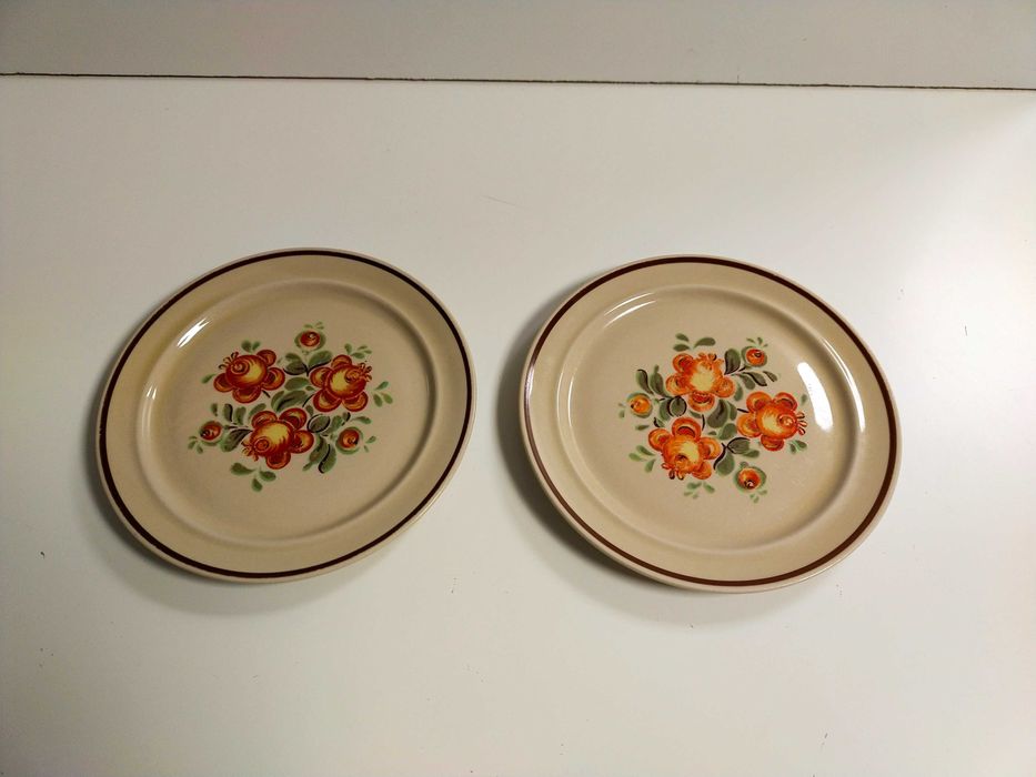 Dwa ceramiczne talerze Ceramika Pruszków