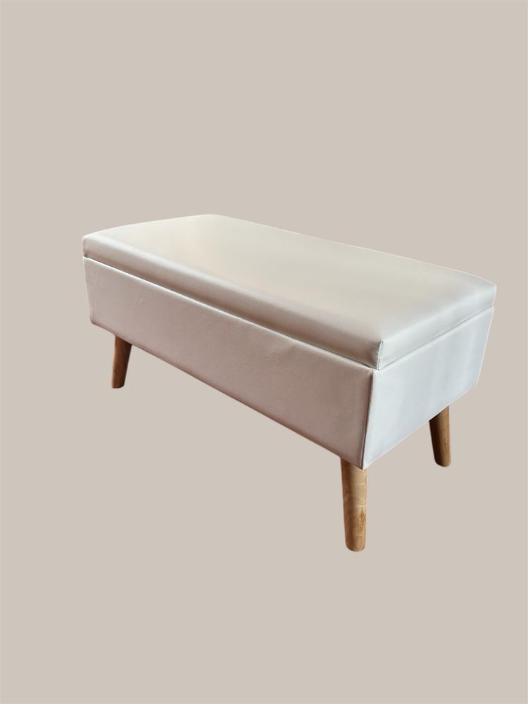 Sofa ze schowkiem 40l drewniane nogi eko skóra- 40-80-39,5cm