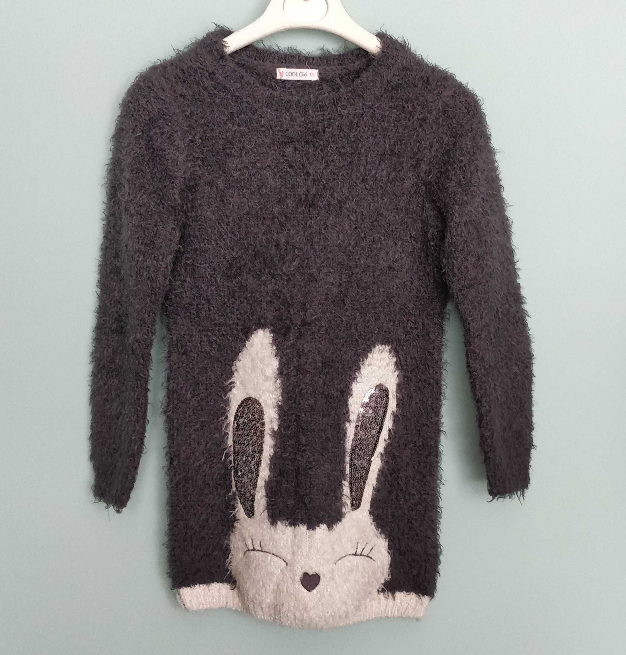 Sweter z króliczkiem Cool Club, Smyk, rozmiar 128 cm, dziewczęcy
