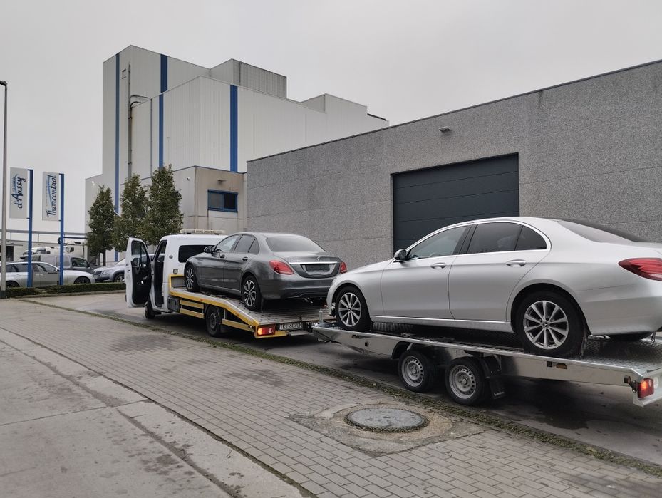 Transport aut maszyn budowlanych motocykli Belgia Holandia Niemcy