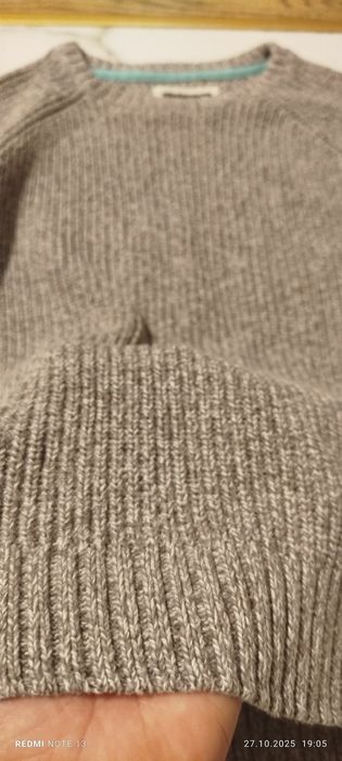 H&M sweter 100% bawełna szary 122 128