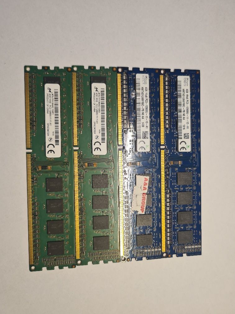Pamięć RAM DDR3 4x4GB 1600MHz PC3 – 16GB Zestaw – Sprawne