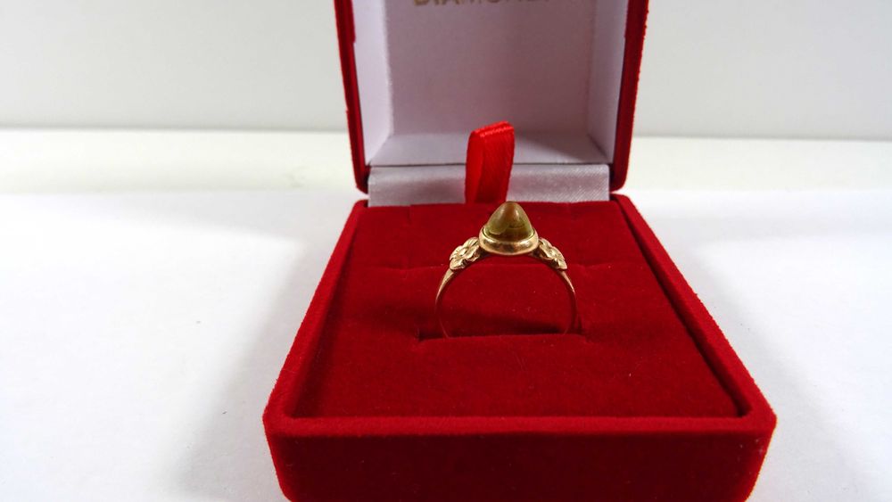 Tajemniczy  ZŁOTY PIERŚCIONEK PR585 14K Loombard Lubawa Lombard