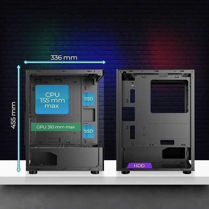 EMPIRE GAMING obudowa PC Gamer - ARGB 3 wentylatory 120mm 3 piny 5 V
