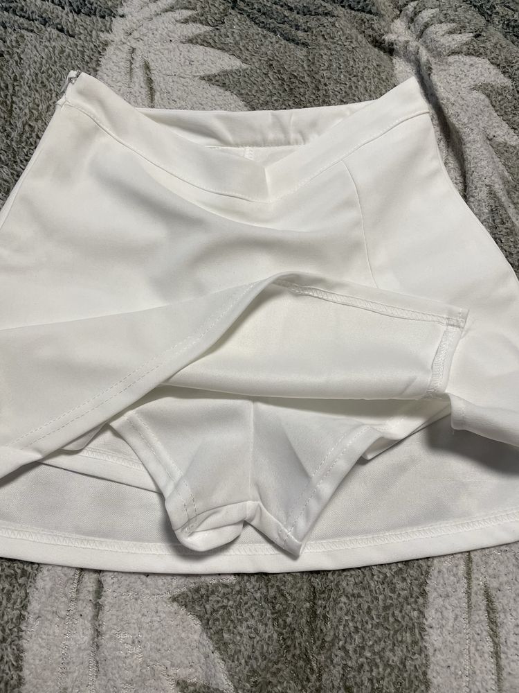 Юбка Zara белая, юбка шорты