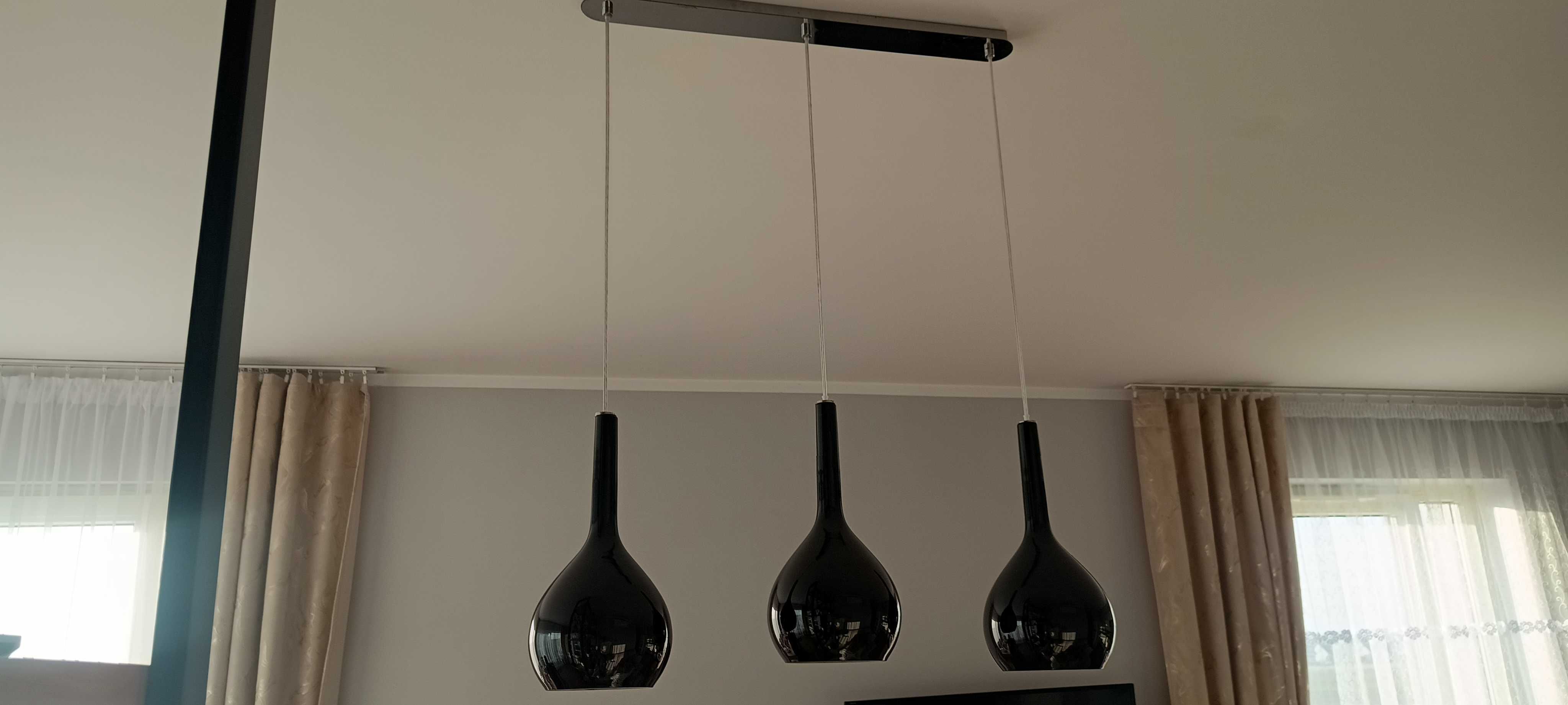 Lampa wisząca 3-punktowa czarna