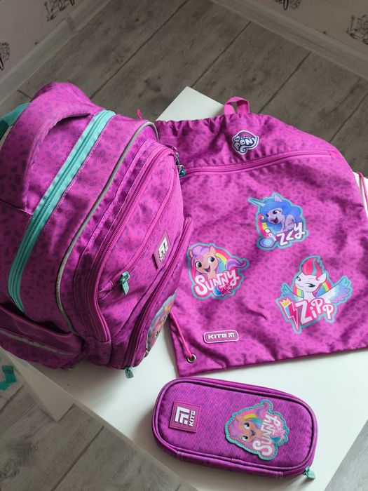 Шкільний рюкзак Kite Портфель+пенал+сумка My little pony Поні