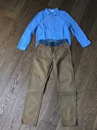 Zestaw wizytowy spodnie Cool Club koszula H&M rozmiar 140