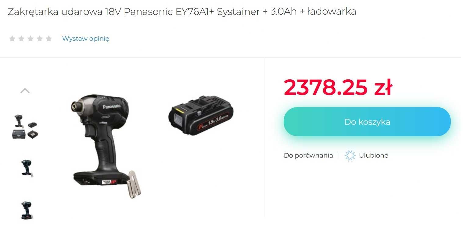 Zakrętarka udarowa Panasonic EY76A1 Klucz Udarowy 18V + Aku 4,2Ah +Box
