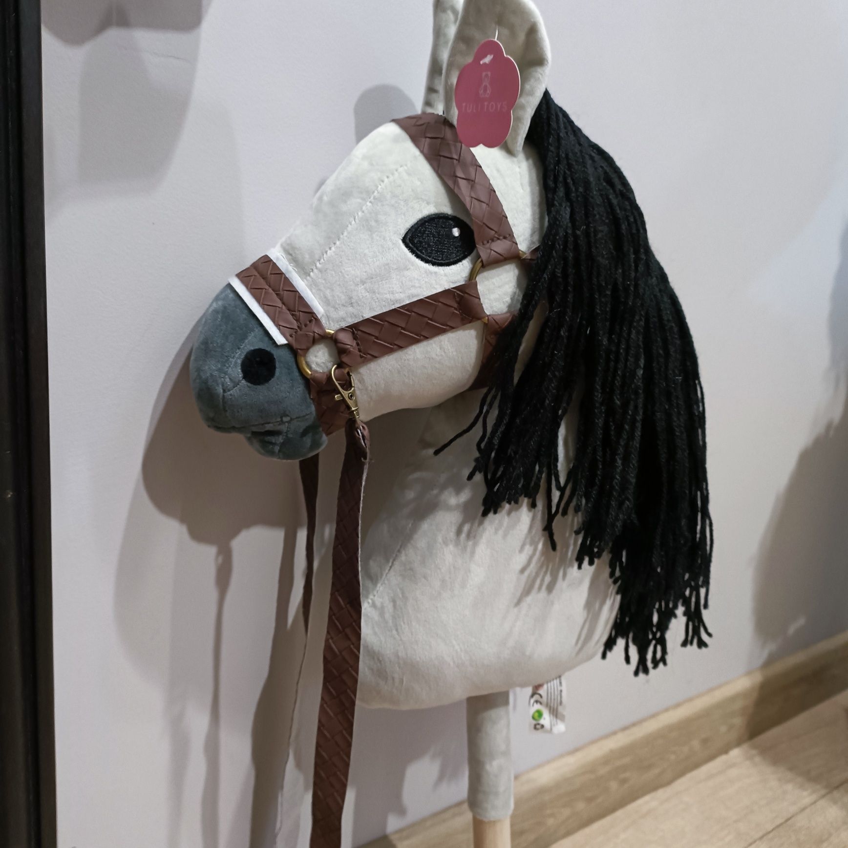 Koń na kiju Hobby Horse konik na patyku Szary