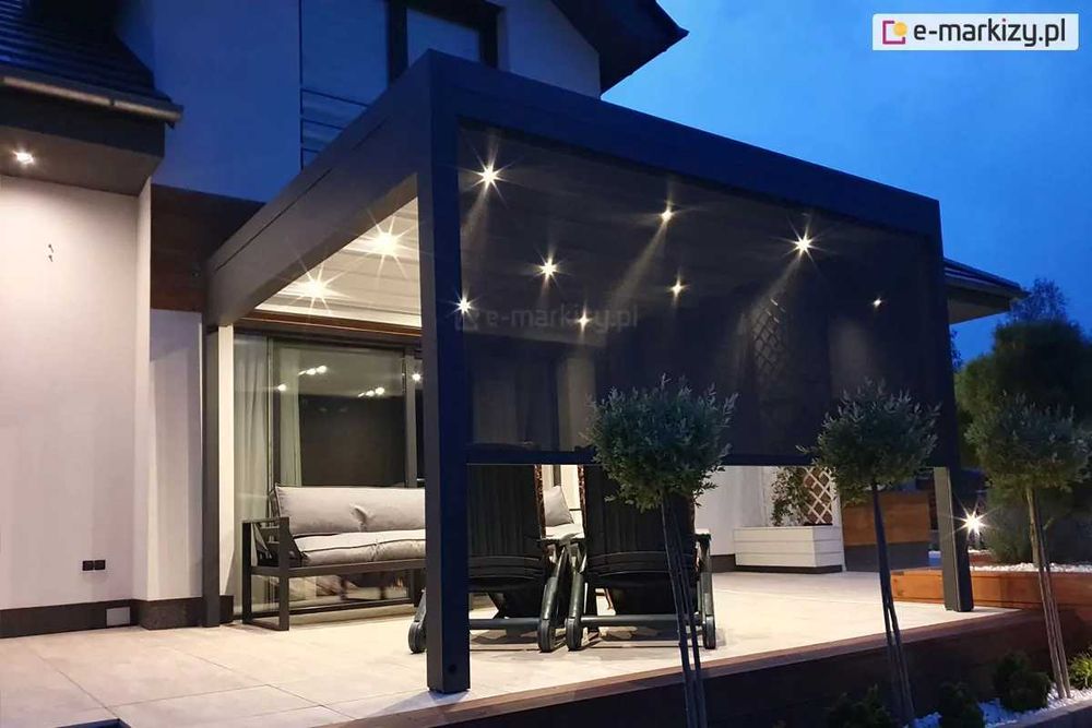 OKAZJA OUTLET – Pergola Luxury 350×350 cm + refleksol + Led + Somfy