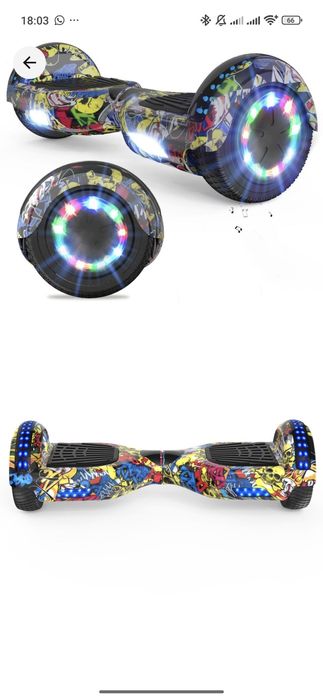 RCB Hoverboard de 6,5 Polegadas com Bluetooth e Luzes LED RCB-WJ1
169,