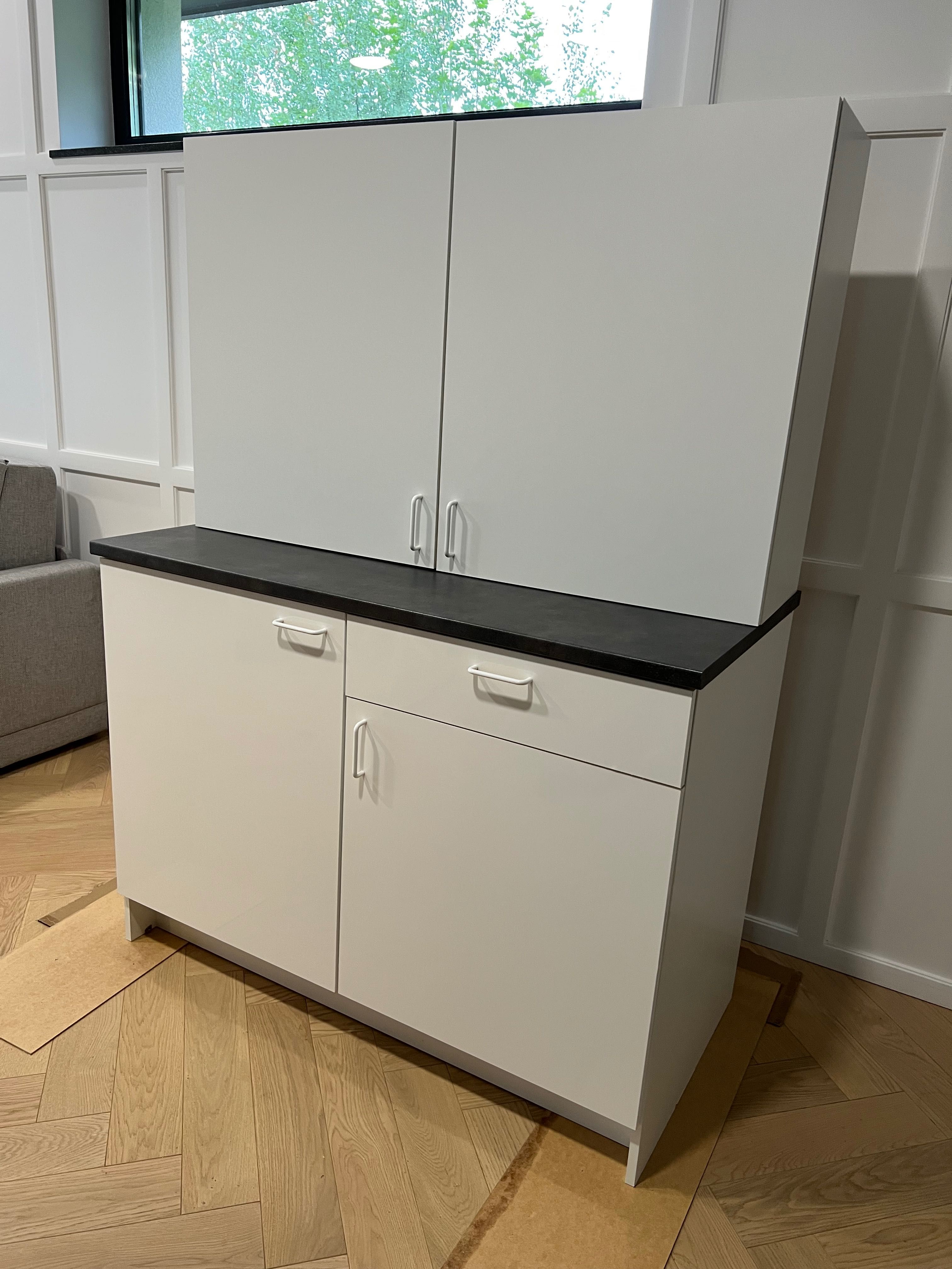 Szafki kuchenne zabudowa kuchenna biała Ikea