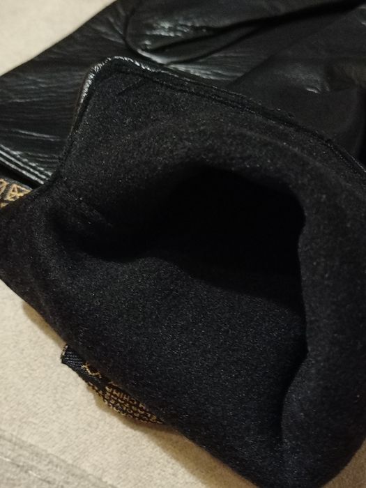 Rękawiczki skórzane ocieplane damskie antybakteryjne roz L 7.5