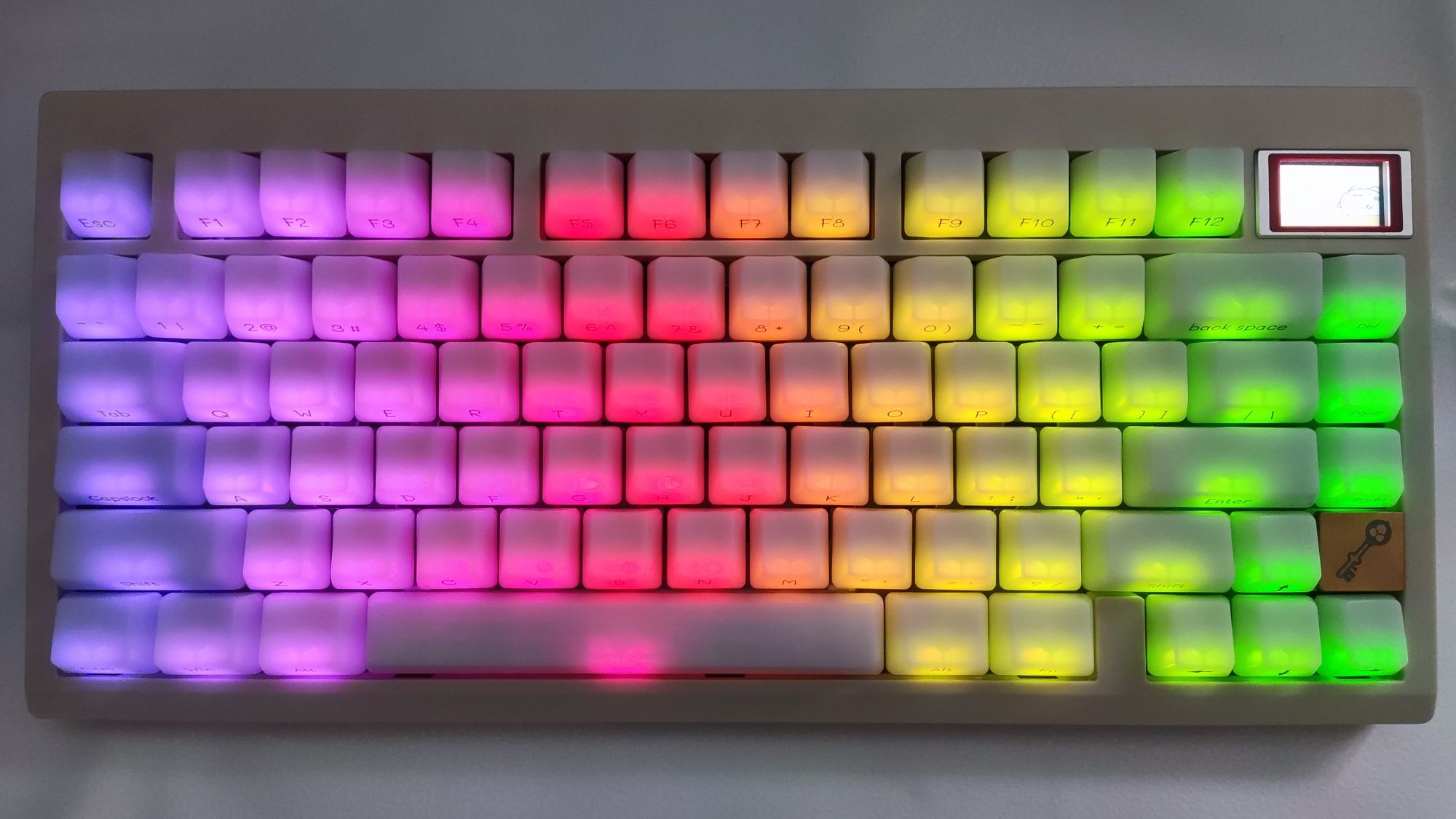Прозорі кейкапи keycap молочні 130шт боковим принтом OEM