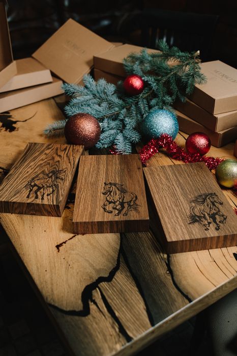 Ваза для квітів настінна з дерева мореного дуба кашпо вазон декор