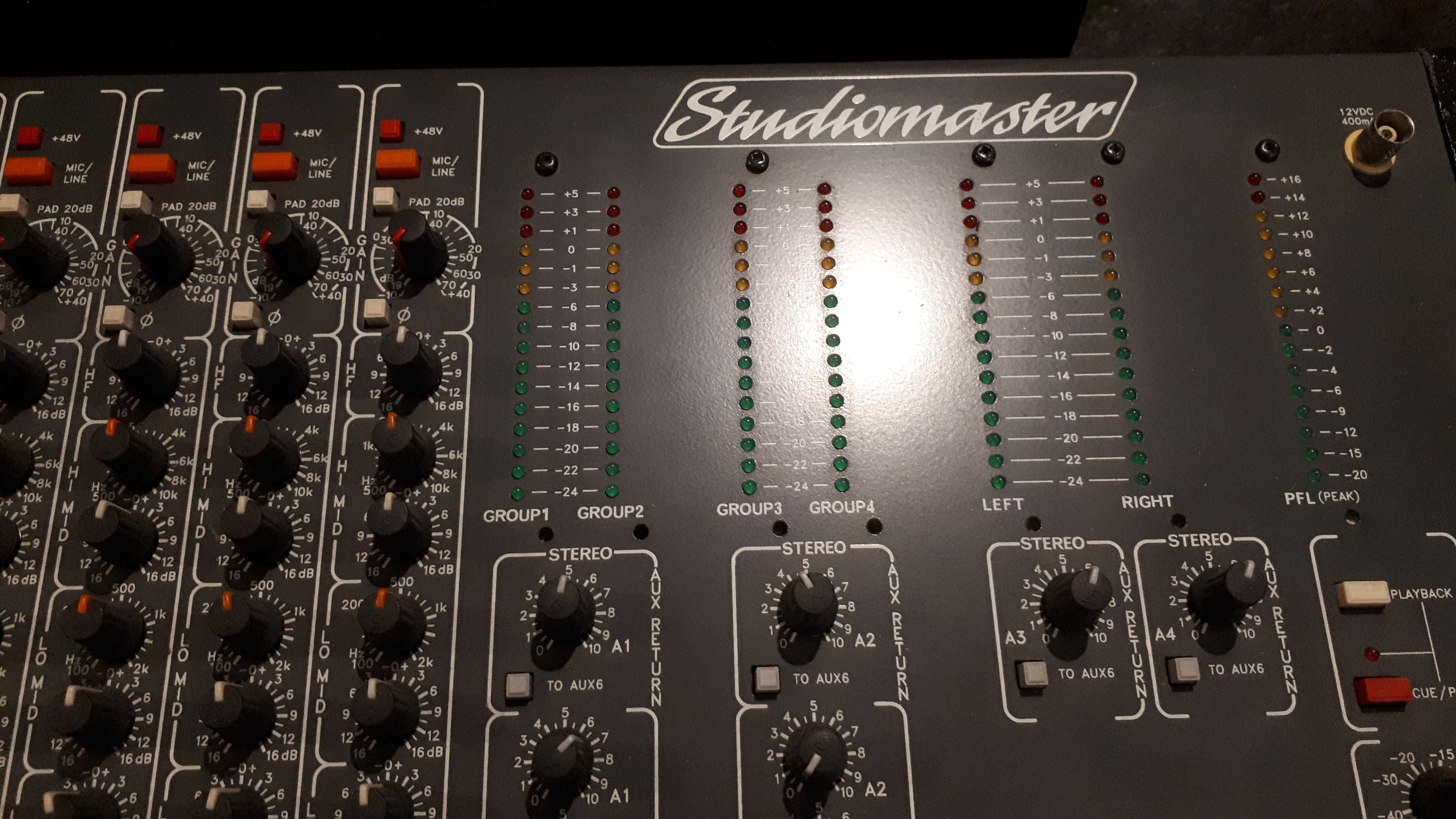 Studiomaster Showmix 16-4-2 ; 16 kanałowy stół mikserski z UK, lata 80