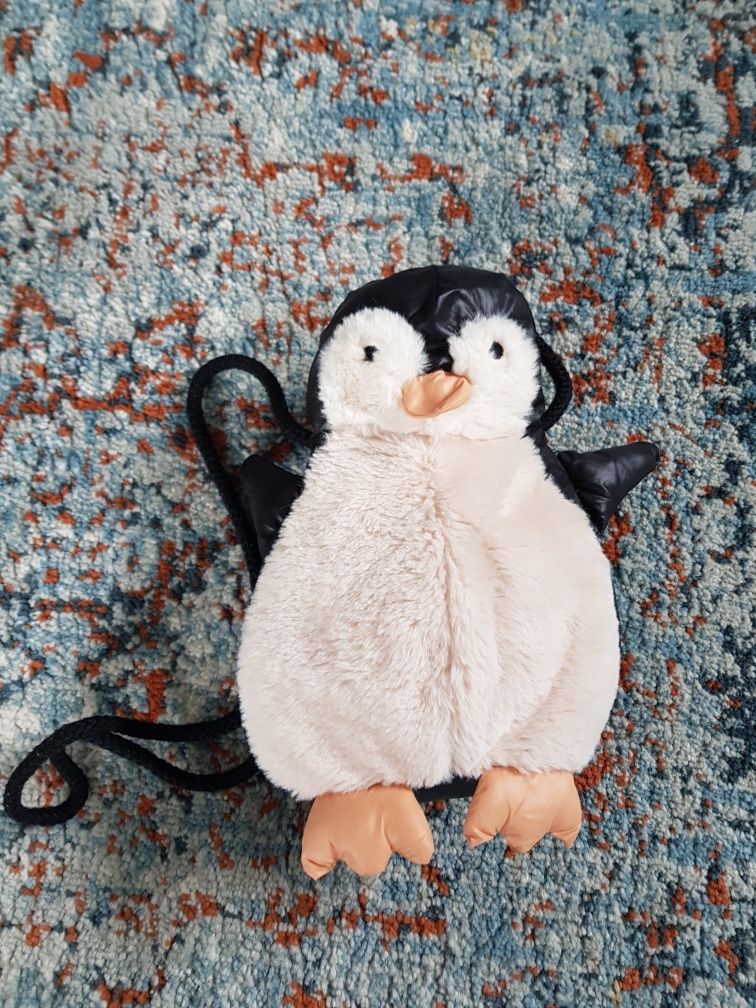 Torebka pluszowa zara pingwin dla dziecka