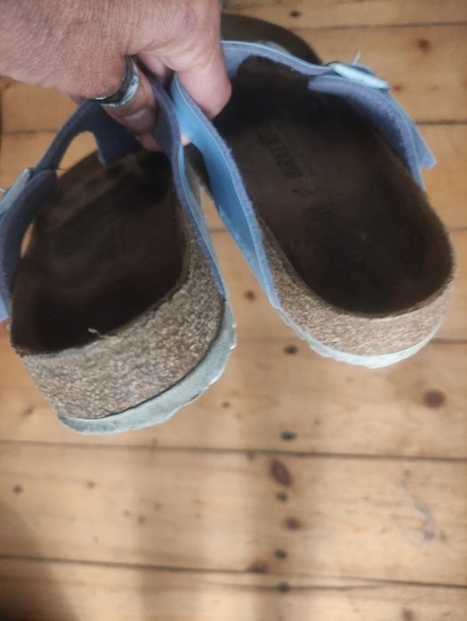 Birkenstock japonki niebieskie