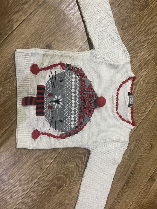 Новогодний свитер для девочки