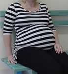 bluzka tunika ciążowa w pasy biało czarne Maternity New Look 38/40 M/L