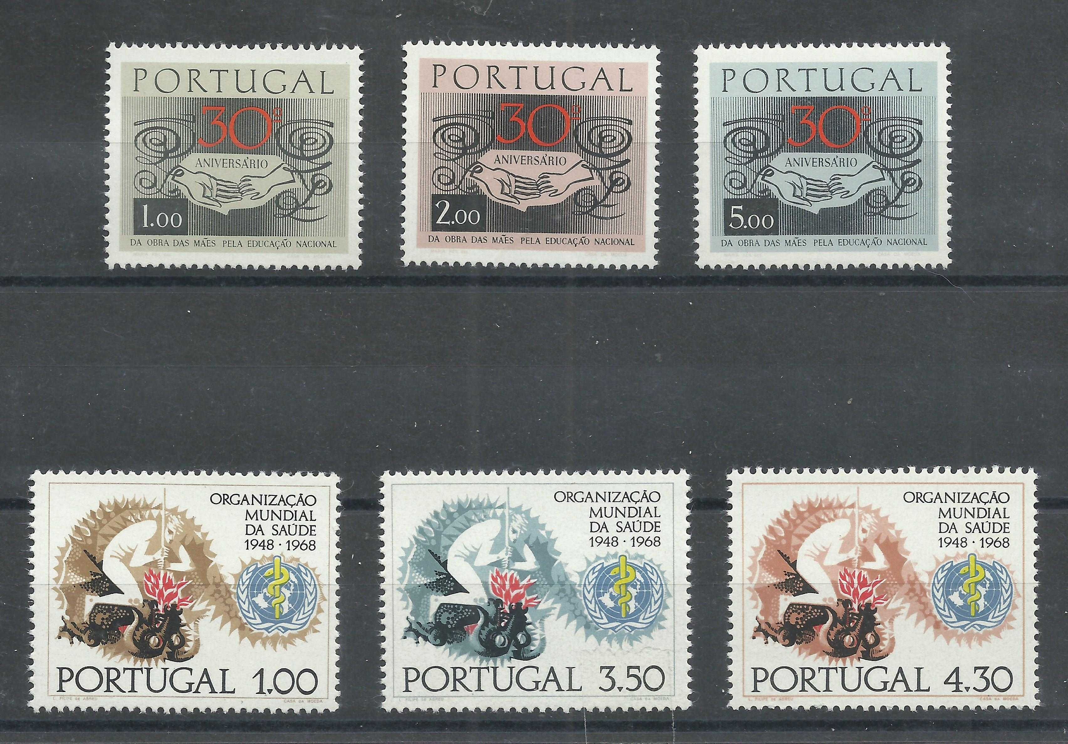 Selos portugueses – Ano completo, 1968 – Como novos S/charneira