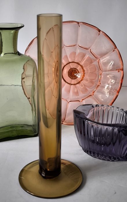 Wazon mezurka piękne stare kolorowe szkło