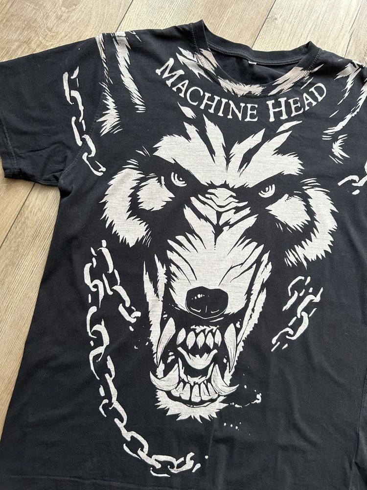 Koszulka Machine Head Unleash The Wolves TShirt L bawełna Vintage wilk