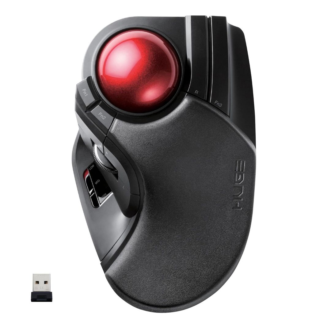 Mysz Trackball Elecom M-HT1DRBK 2,4 GHz z 8 przyciskami do gier