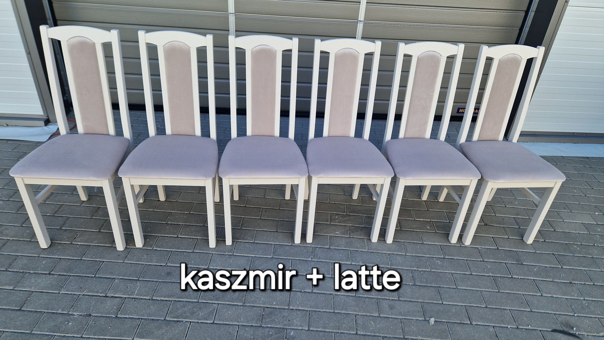 Nowe: Stół rozkładany + 6 krzeseł, KASZMIR + LATTE, dostawa cała PL
