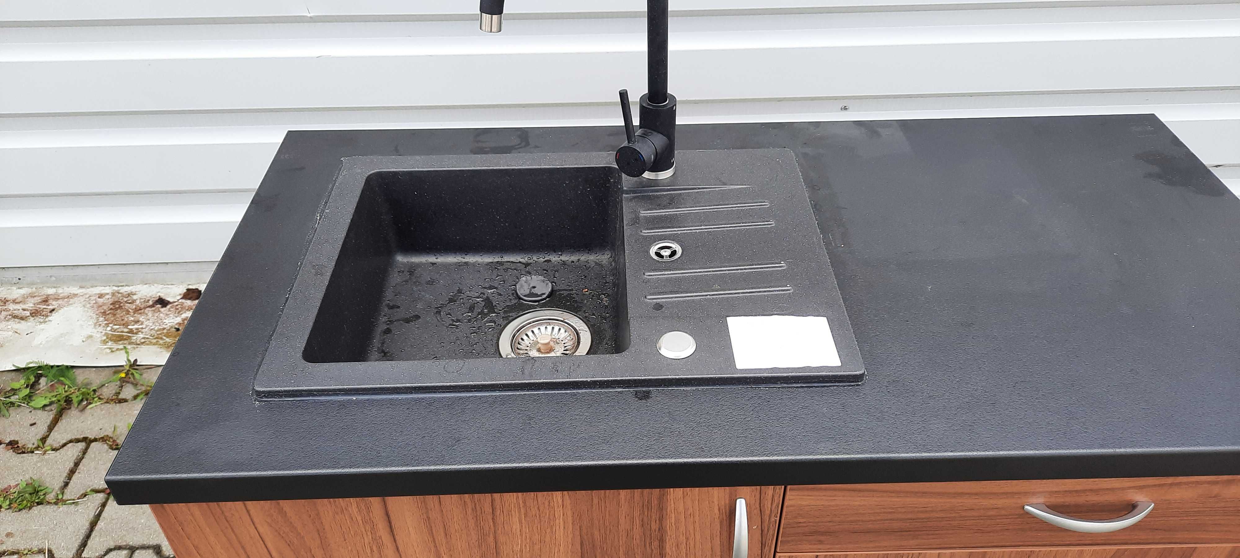 Szafka ze zlewem i blatem granitowym 120x60x80