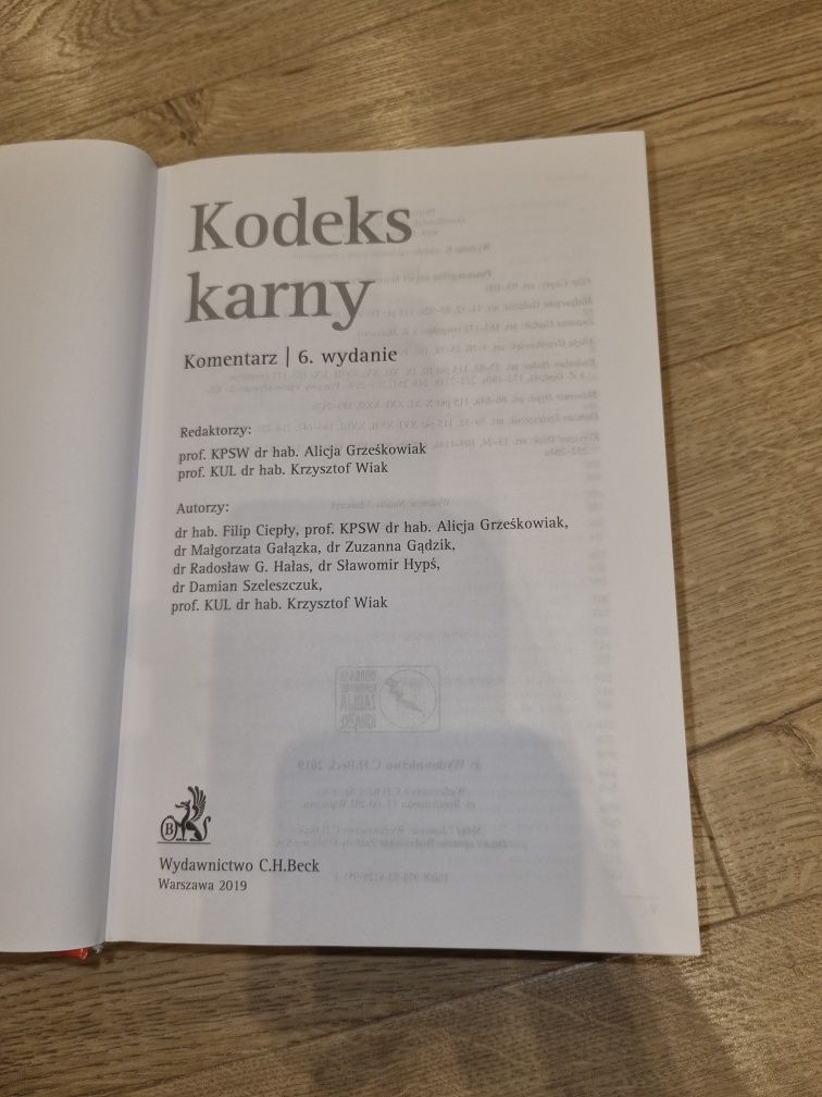 Kodeks karny komentarz Grześkowiak Wiak wydanie 6 2019