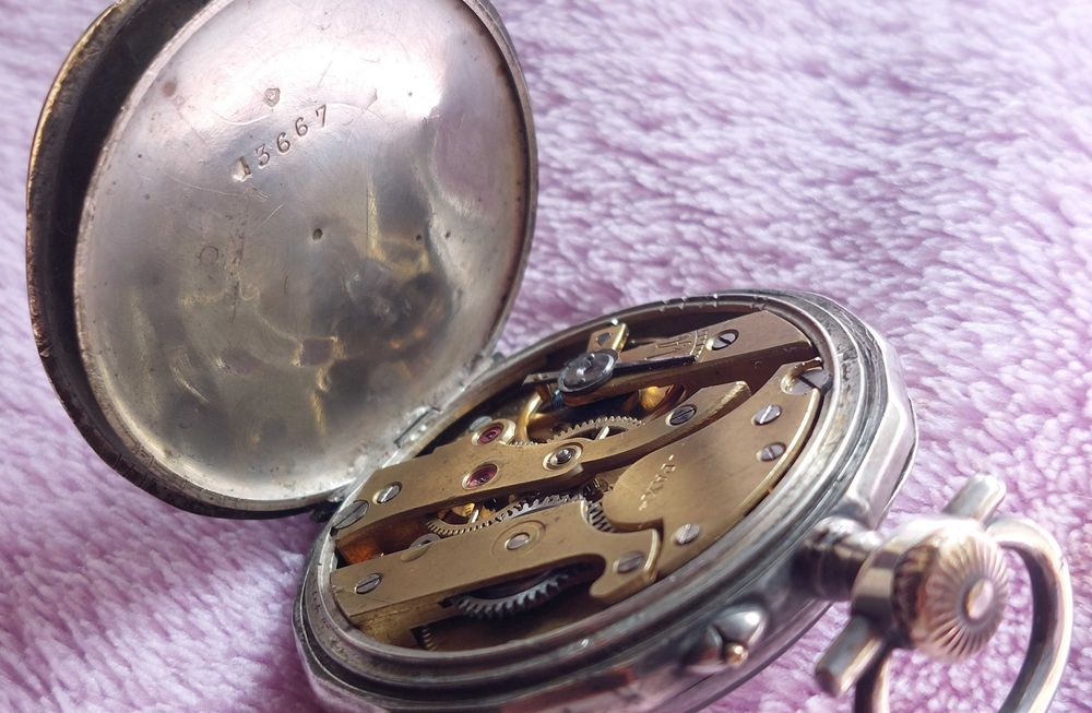 Relogio de bolso Prata "PAX" Swiss Made [42mm]  - 1900