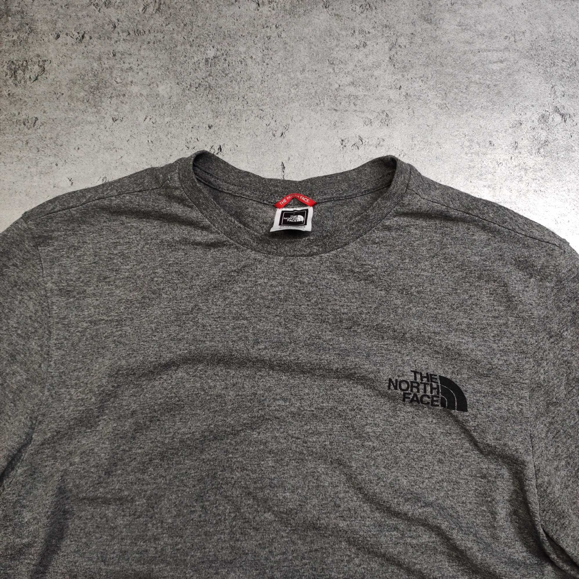 MĘSKA Koszulka Szara Bawełna Basic Małe Logo TNF The North Face Trekk