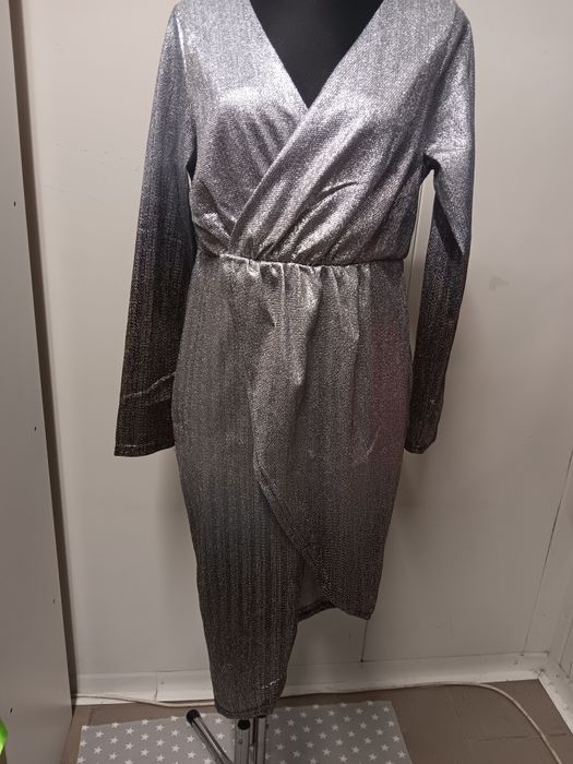 Sukienka ,srebrna ,ombre ,bal,karnawał ,wesele,Studniówka.