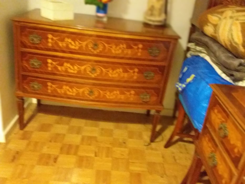 Cama vintage casal com transporte